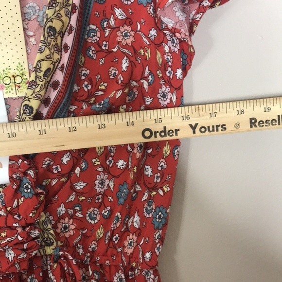 Bebop ditsy floral bohemian prairie maxi dress with matching hair scrunchie - Picture 7 of 11